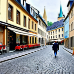 Home 12 Quaint Luxembourg Neighborhood**
"A charming, cobblestone street scene in the Grund district of Luxembourg City, fully clothed pedestrians strolling past colorful, historic buildings along the Alzette River, modest storefronts with outdoor cafes, appropriate attire, safe for work, perfect anatomy, natural proportions, professional travel photography, high quality."
**