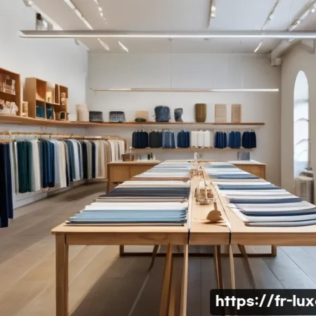 룩셈부르크 패션 트렌드 - A modern Luxembourg fashion atelier scene, showcasing young independent designers experimenting with...