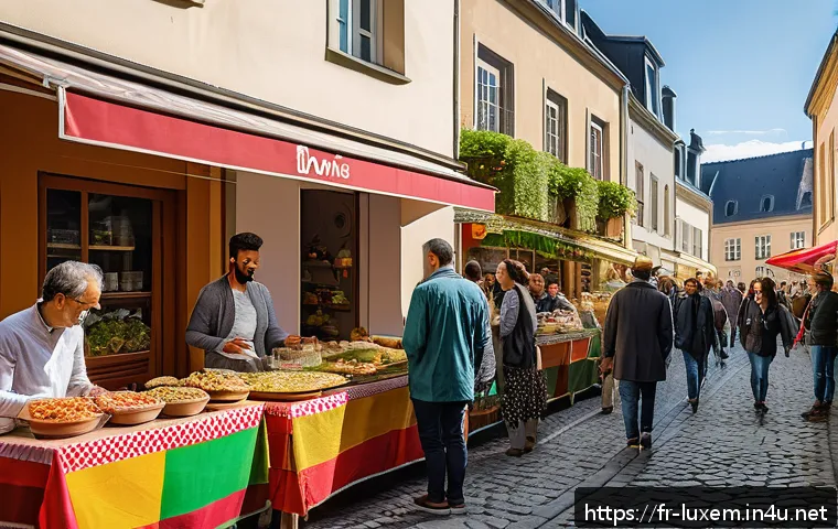 룩셈부르크 내 외국인 차별 문제 - A vibrant multicultural street scene in Luxembourg City&rsquo;s Bonnevoie district during a sunny afternoo...