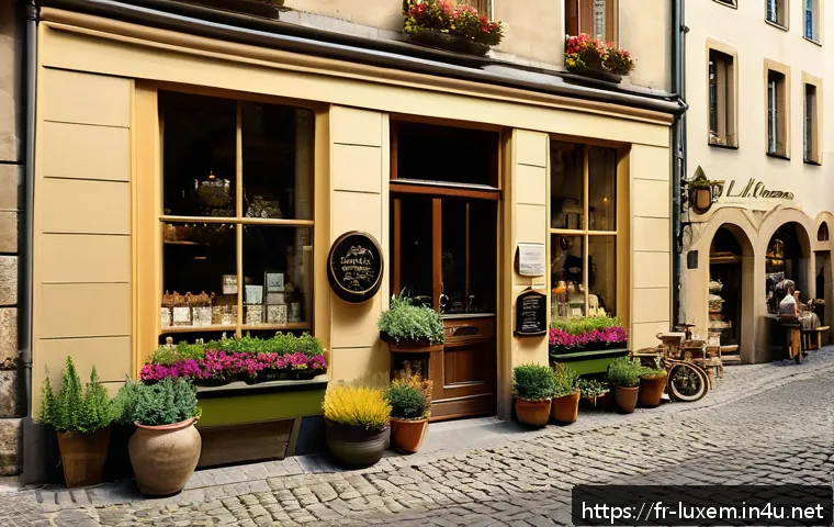 룩셈부르크에서 쇼핑할 곳 - A charming narrow cobblestone street in Luxembourg City&rsquo;s Old Town, lined with small artisan shops f...